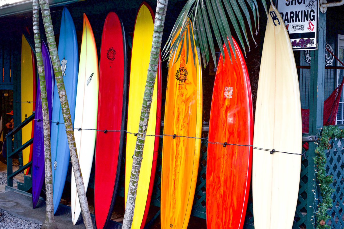 Assorted Colors Of Surfboard